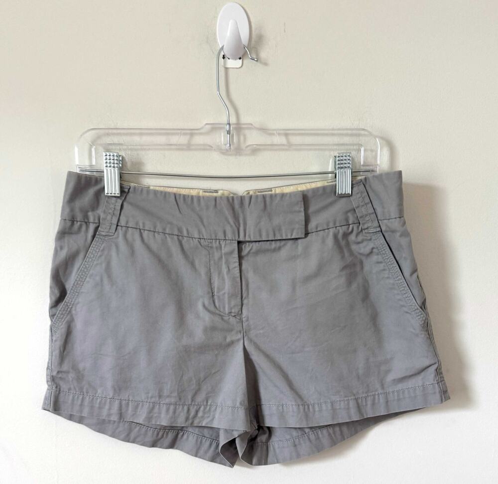 J. Crew Low Rise Cotton 3" Chino Preppy Shorts Gray Size 4